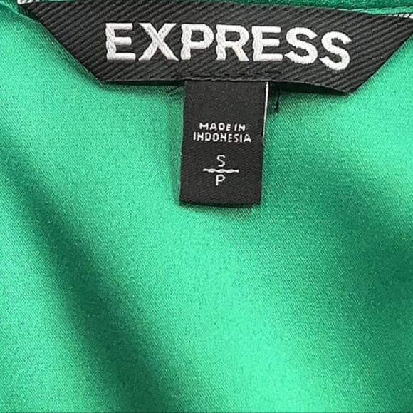 Express Green and Navy Sleeveless Dress Size Small - Picture 3 of 3
